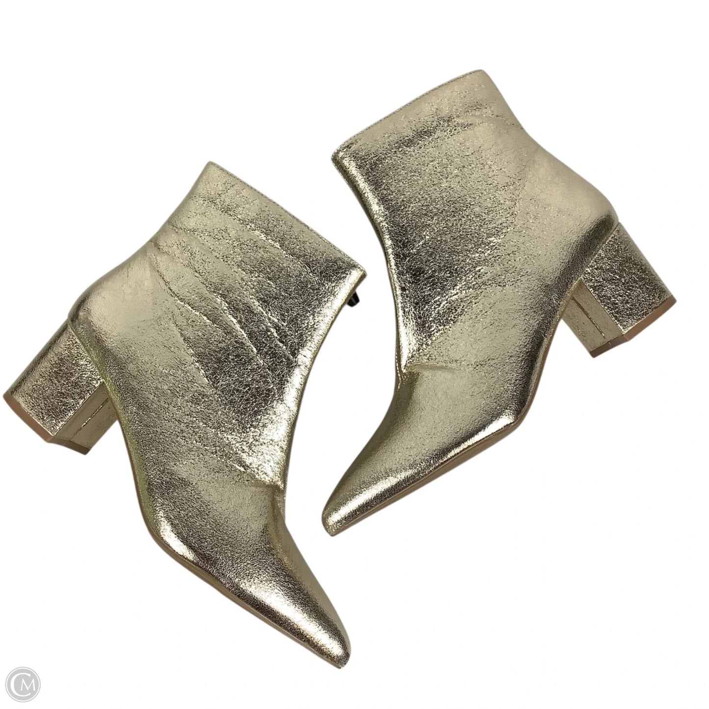 Boots Ankle Heels By Sugar In Gold, Size: 9