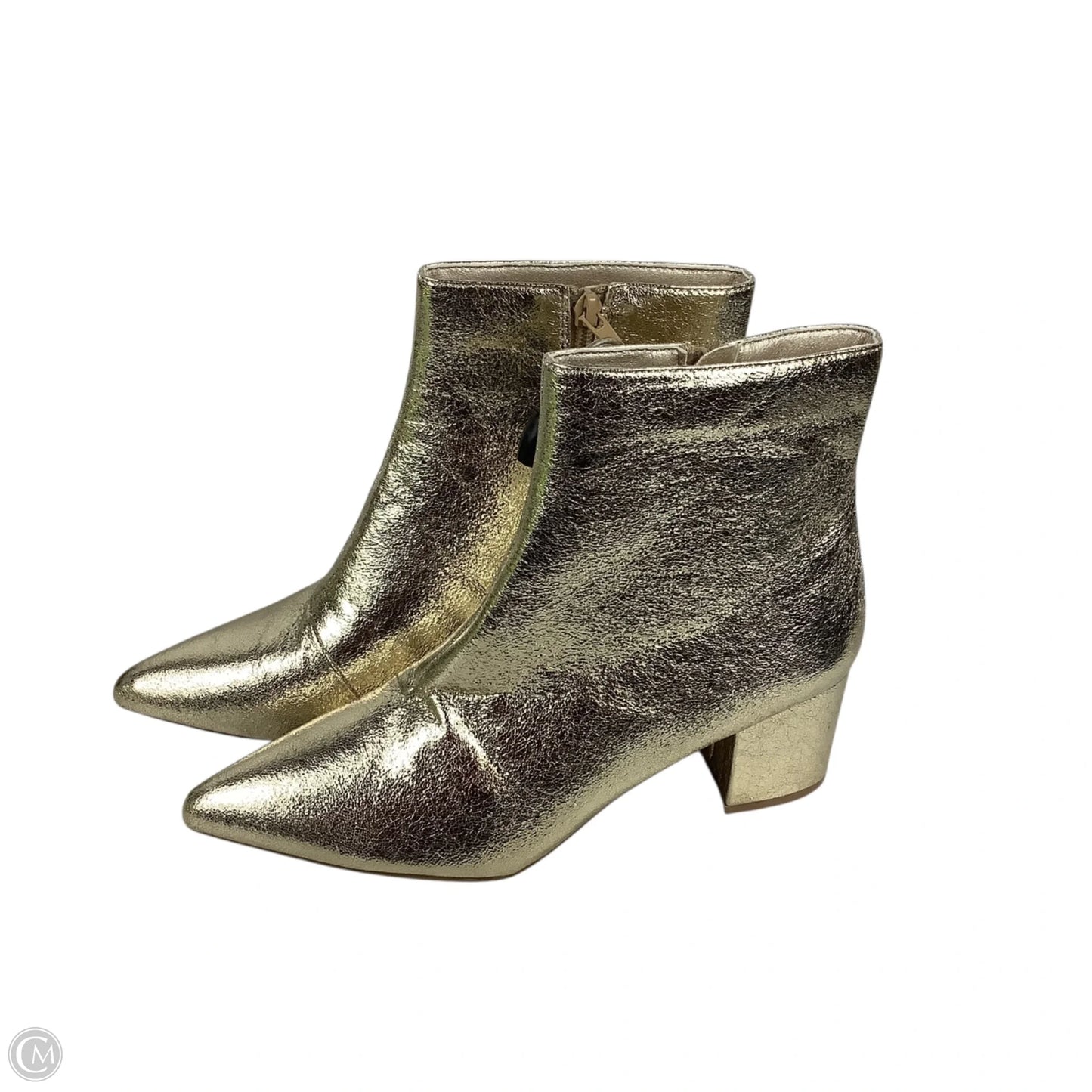 Boots Ankle Heels By Sugar In Gold, Size: 9