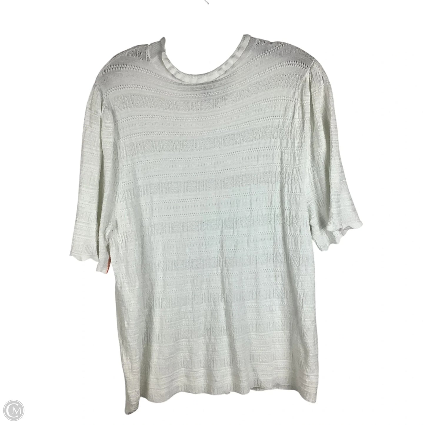 Top Long Sleeve By Ann Taylor In White, Size: Xl