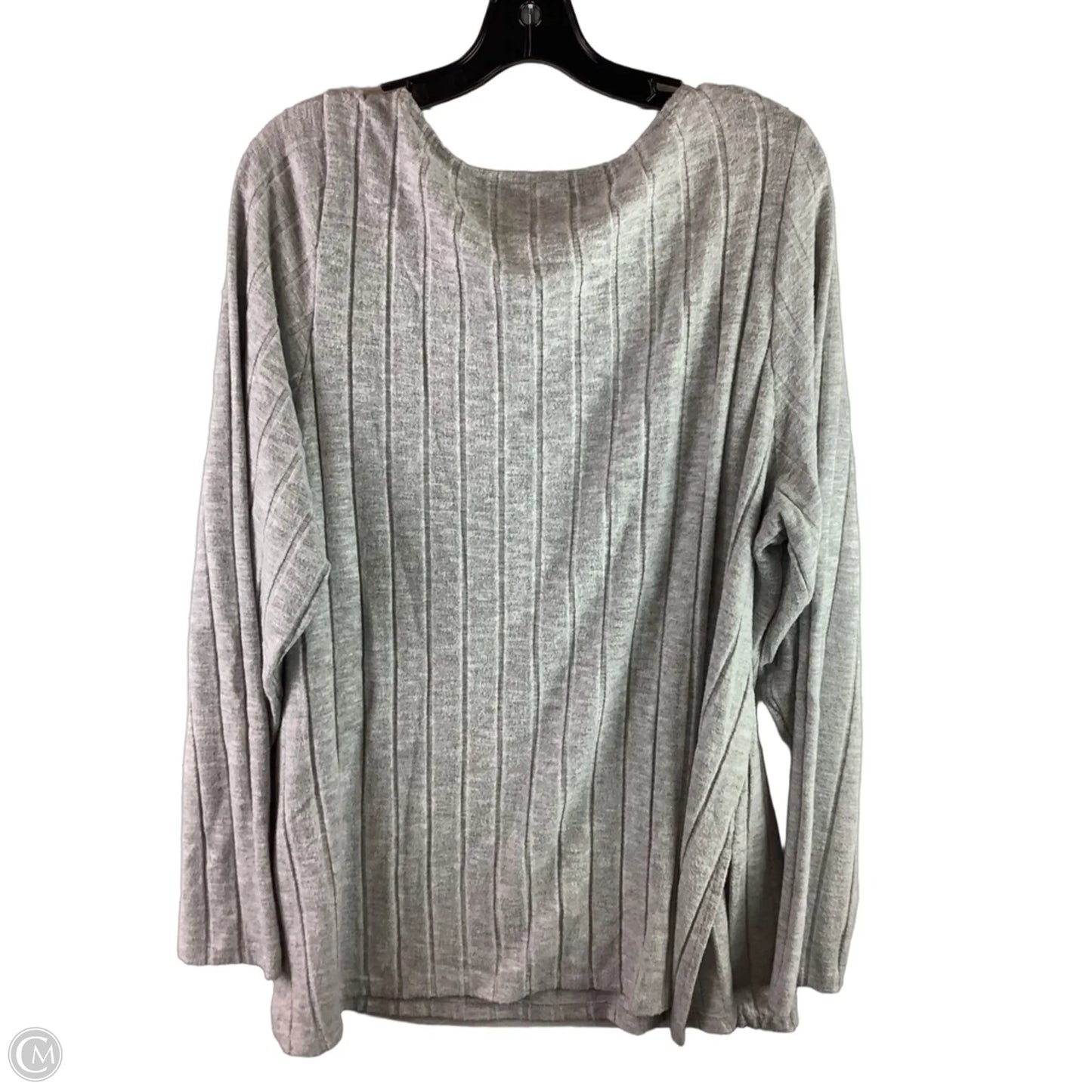Top Long Sleeve By Anthropologie In Grey, Size: 2x