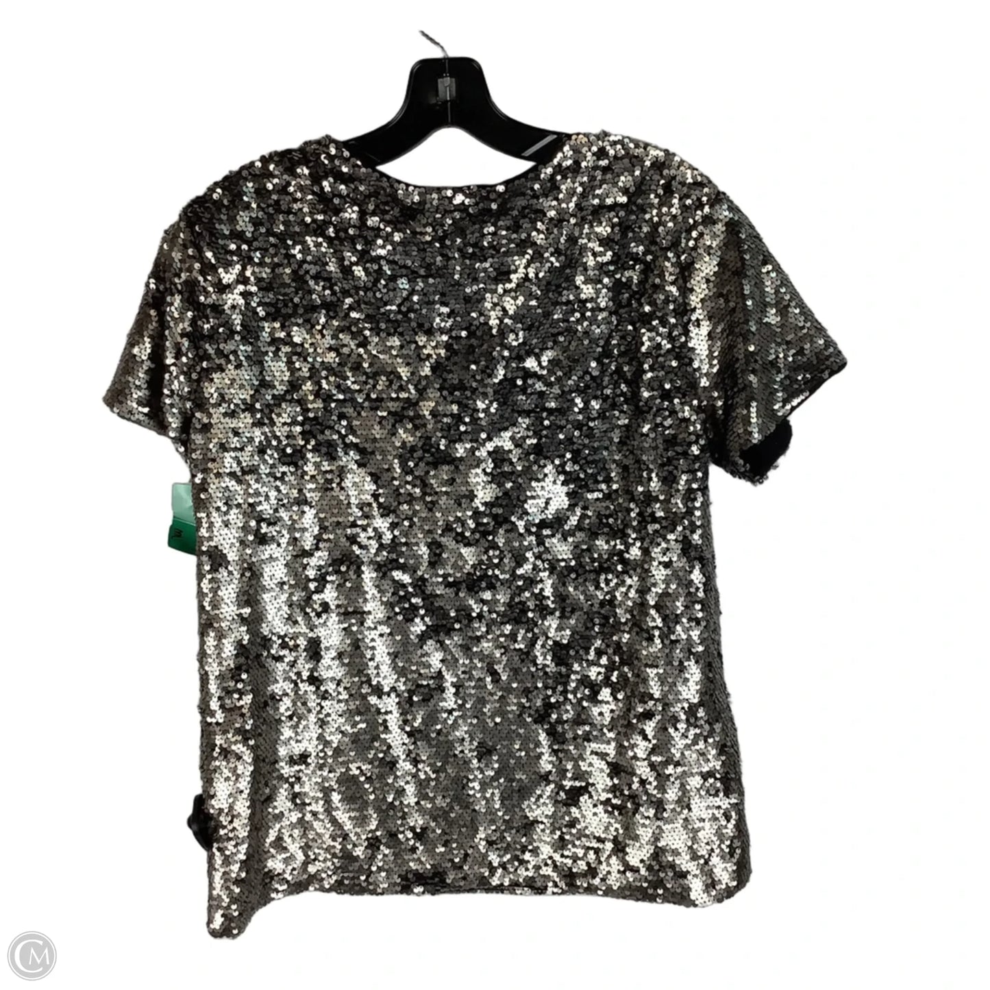 Top Short Sleeve By Anthropologie In Silver, Size: S