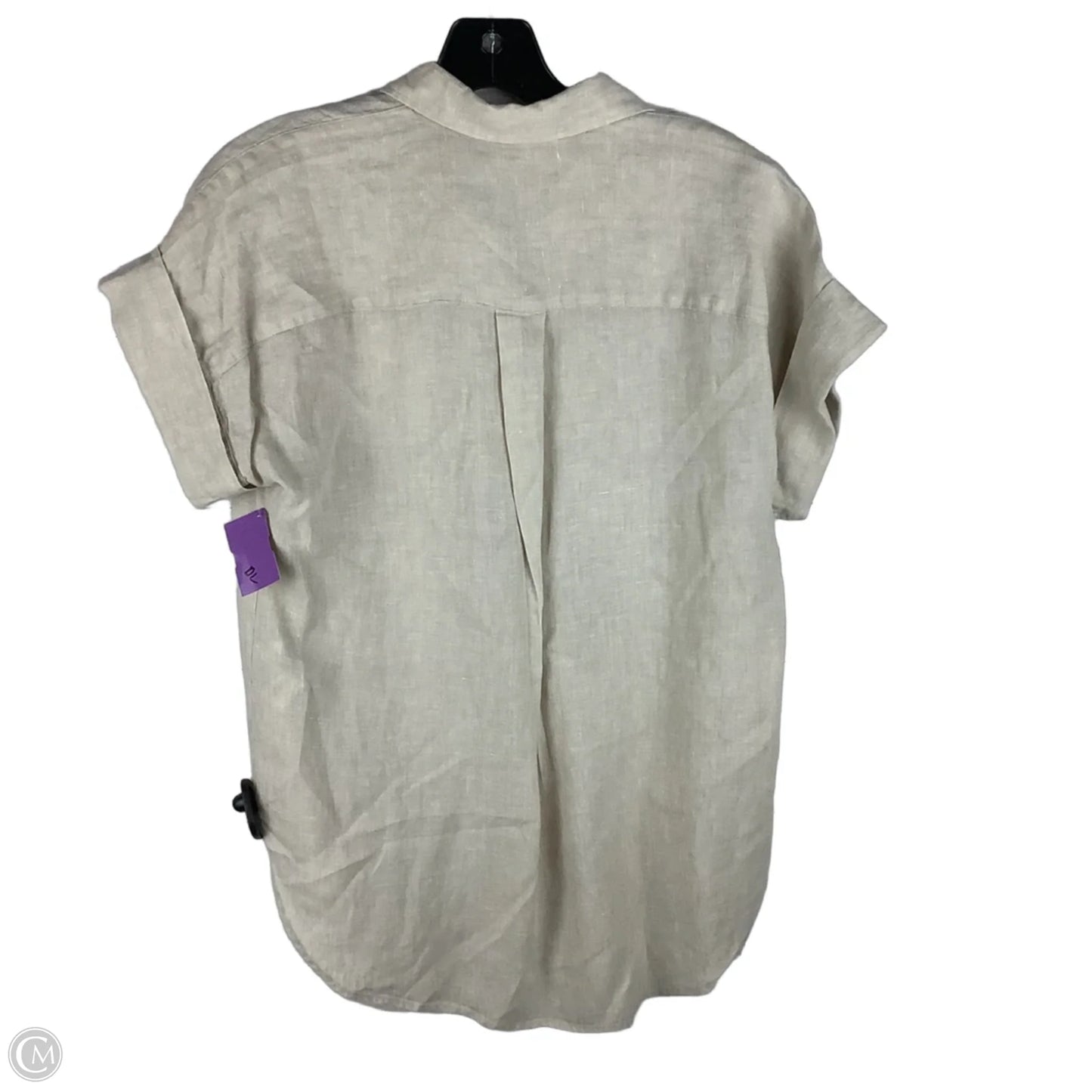 Top Short Sleeve By Lauren By Ralph Lauren In Beige, Size: S