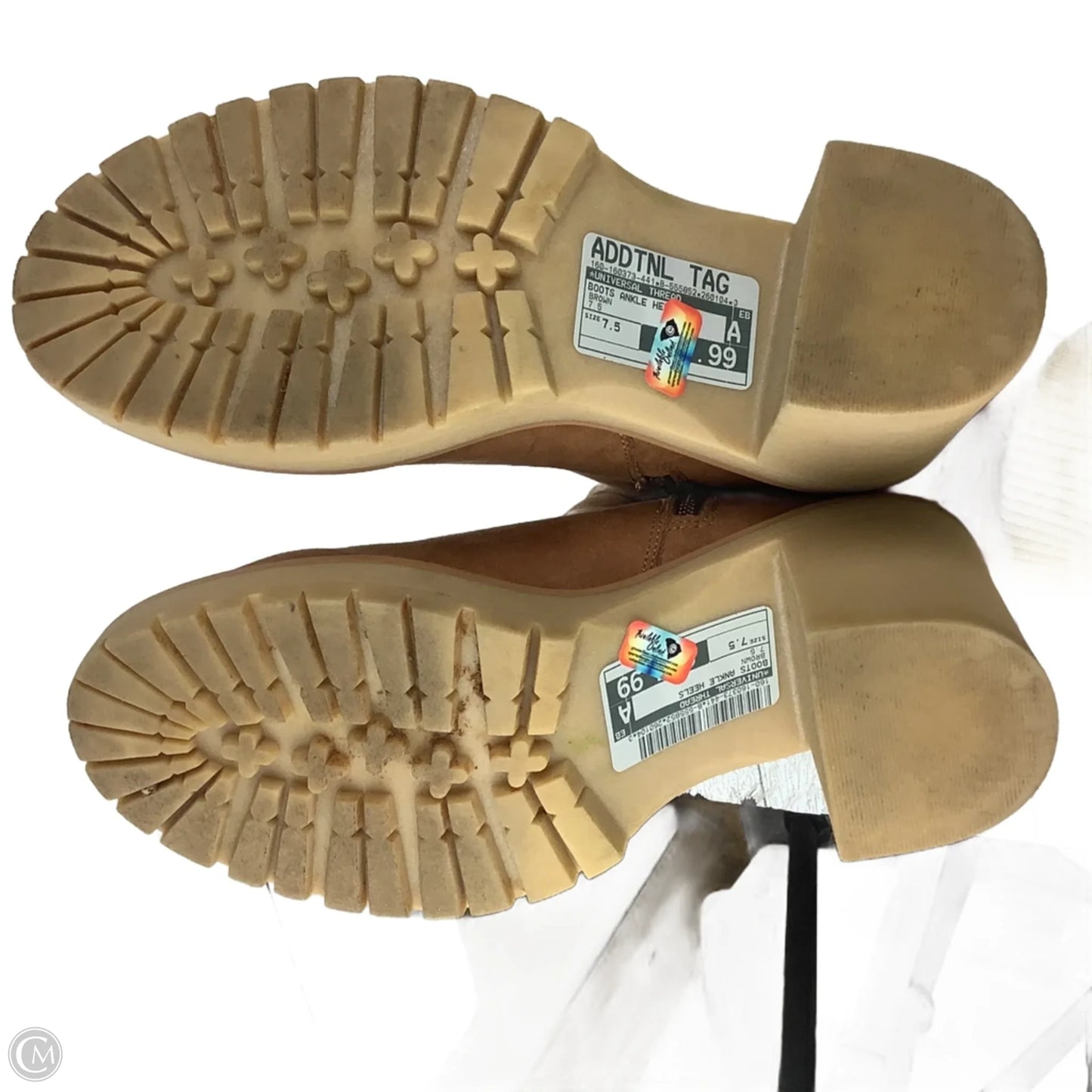 Boots Ankle Heels By Universal Thread In Brown, Size: 7.5