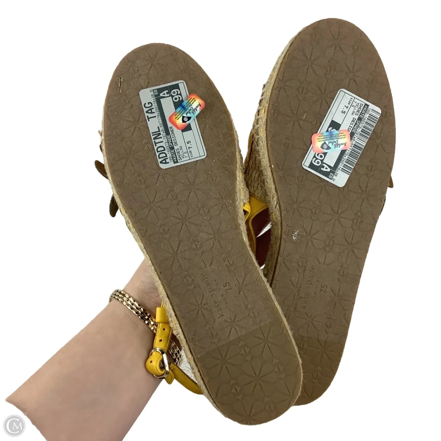 Shoes Designer By Kate Spade In Yellow, Size: 7.5