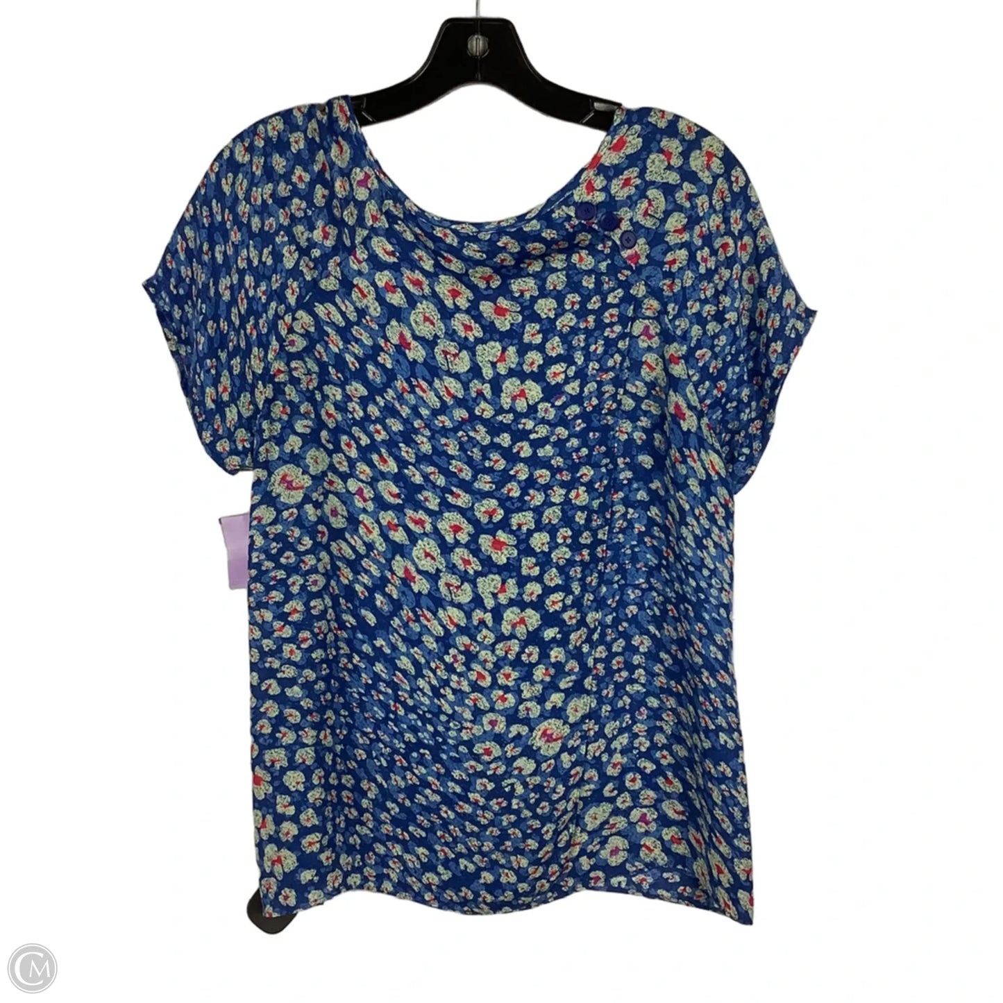 Top Short Sleeve By Cabi In Blue, Size: M