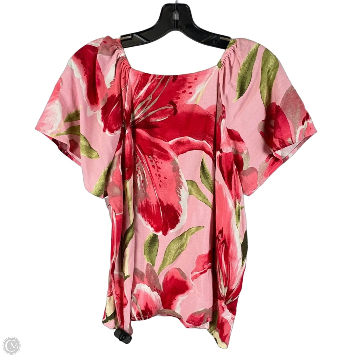 Top Short Sleeve By Fever In Pink, Size: L