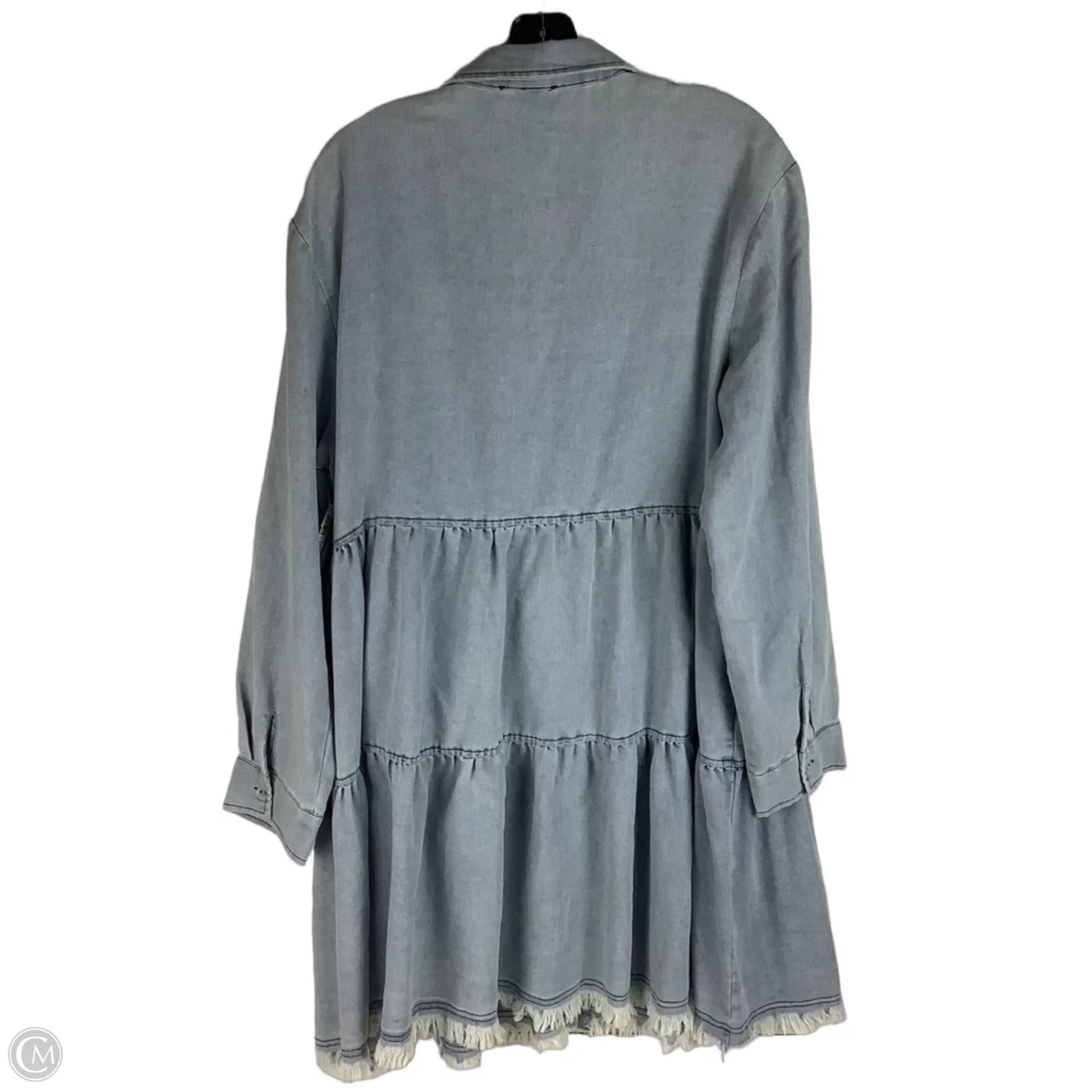 Dress Casual Short By Oddi In Blue Denim, Size: L