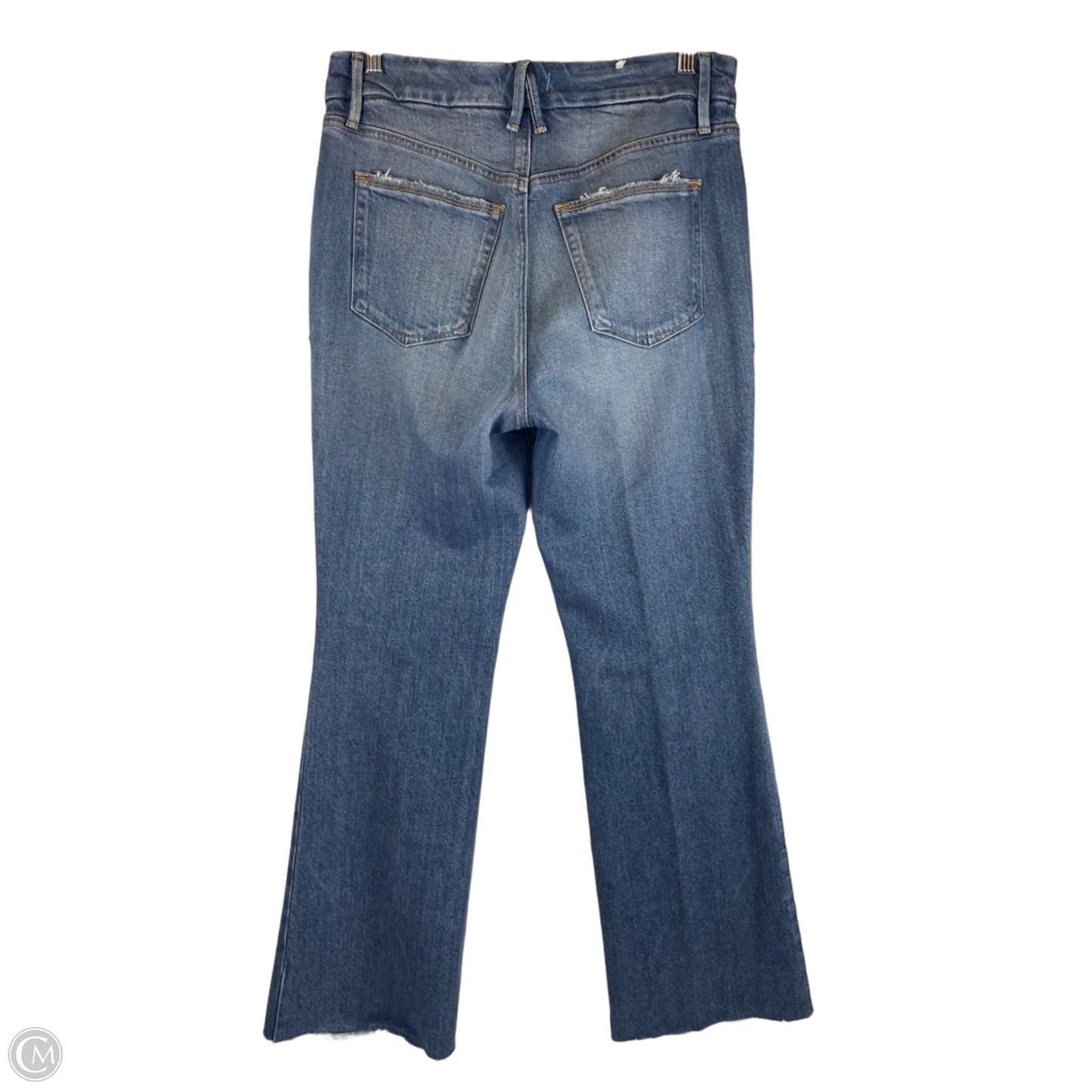 Jeans Straight By Good American In Blue Denim, Size: 8