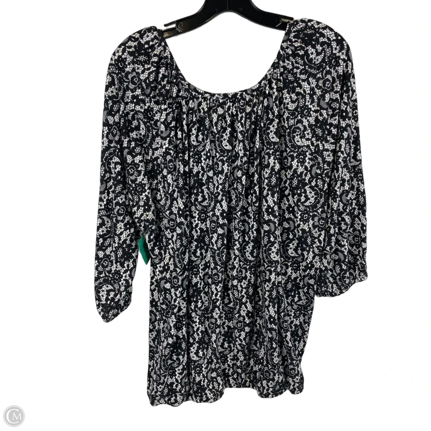 Top Long Sleeve Designer By Michael Kors In Black, Size: 2x