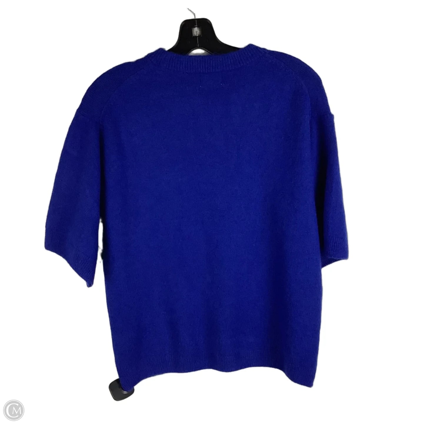 Sweater Short Sleeve By H&m In Blue, Size: S