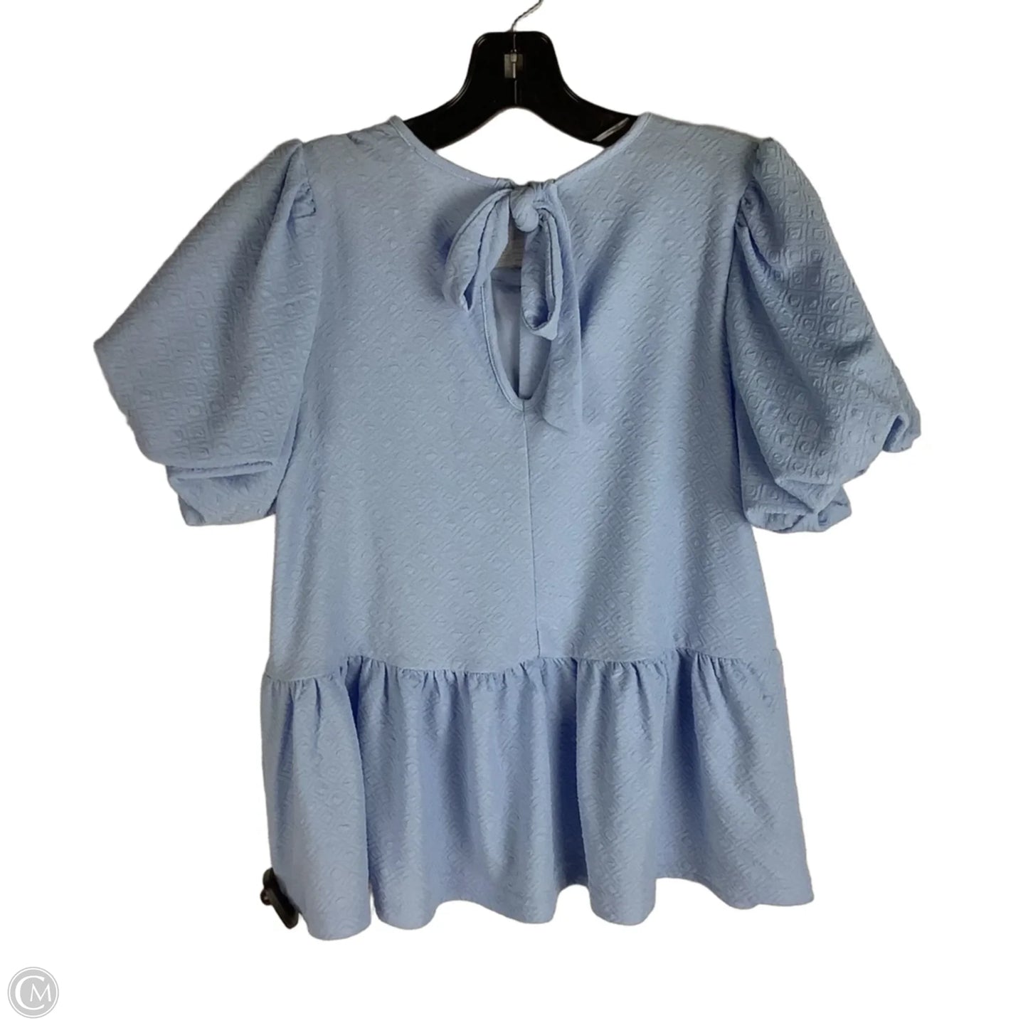 Top Short Sleeve By Blu Pepper In Blue, Size: M