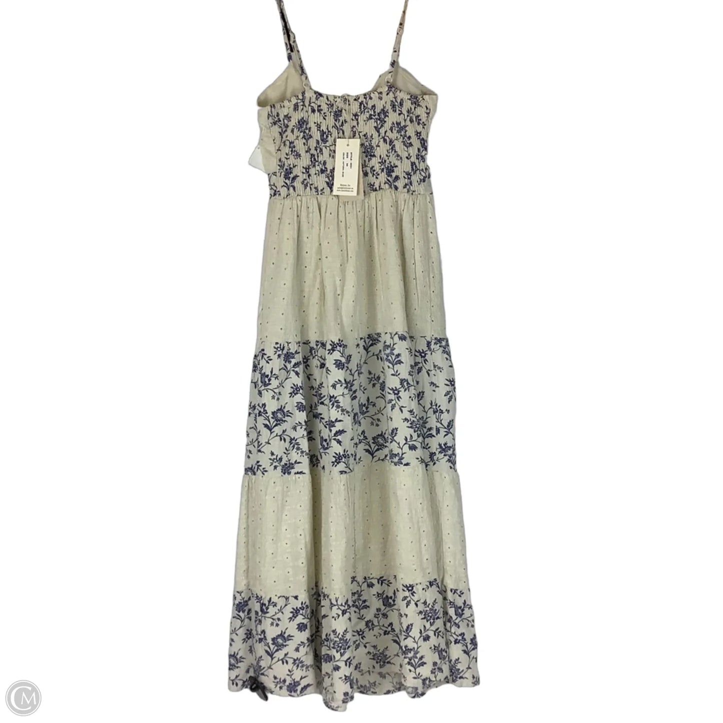 Dress Party Midi By Sim & Sam In Blue & Cream, Size: Xs