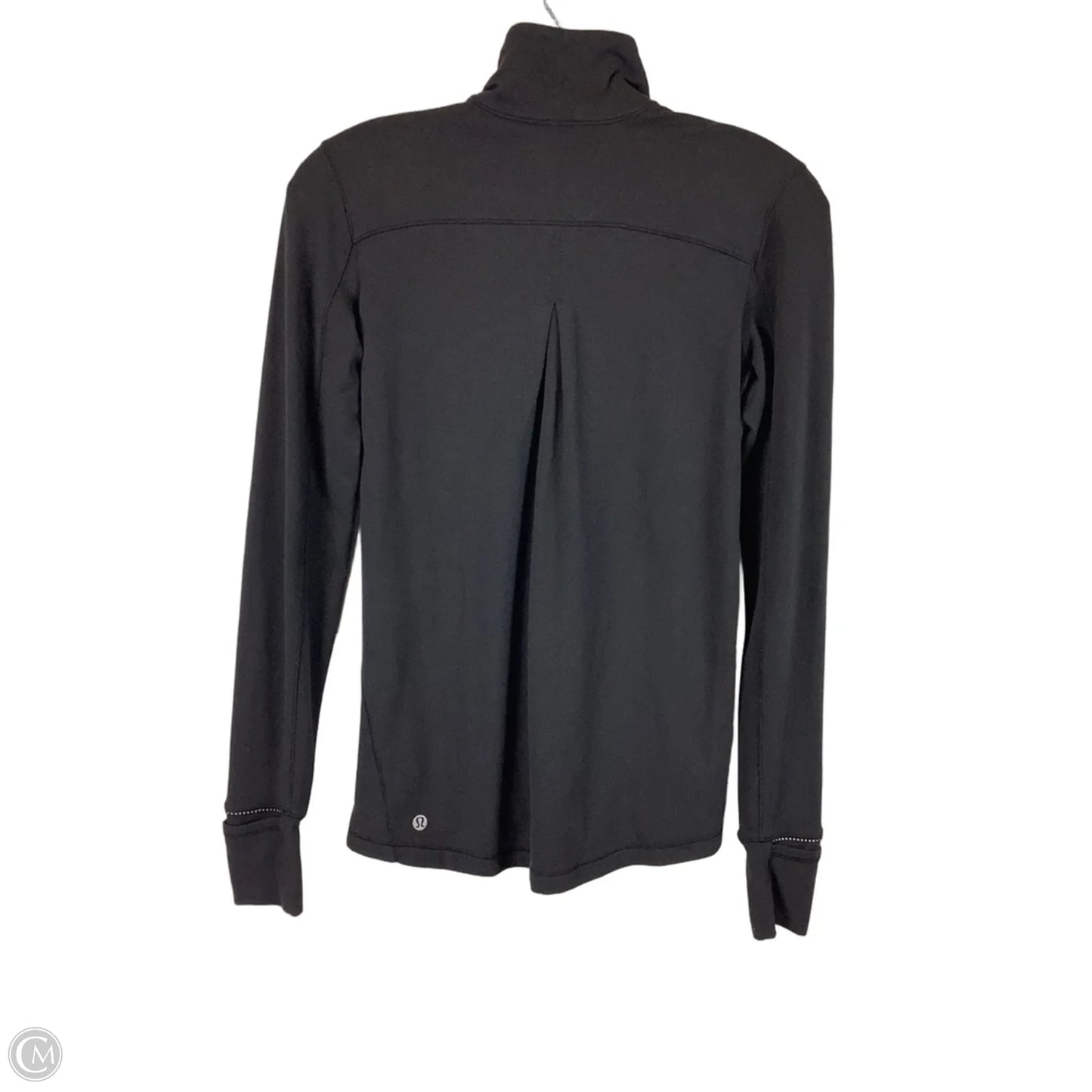 Athletic Top Long Sleeve Collar By Lululemon In Black