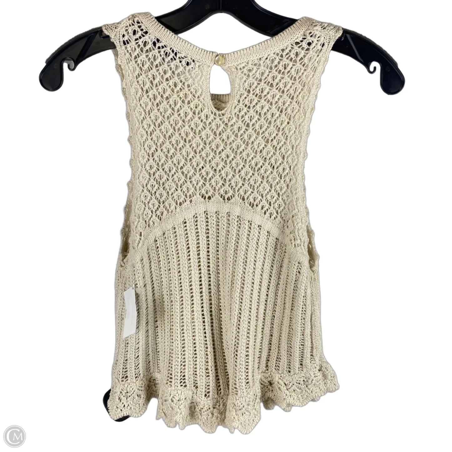 Top Sleeveless By Zara In Cream, Size: S
