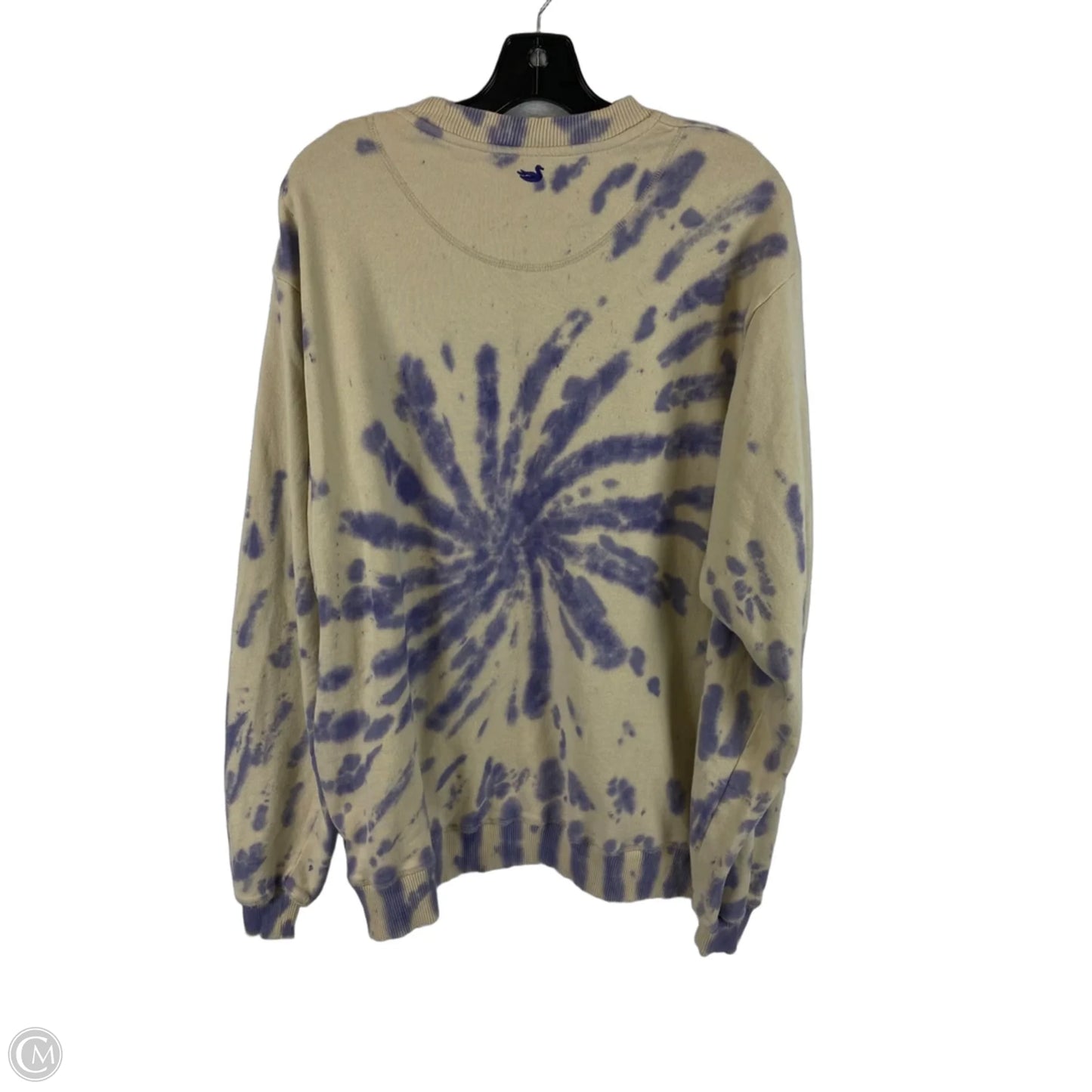 Sweatshirt Crewneck By Cmc In Cream & Purple, Size: M