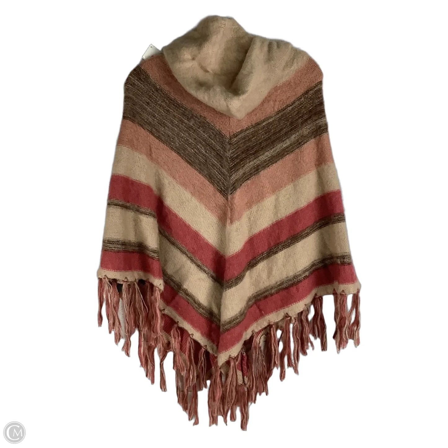 Poncho By Free People In Brown & Pink, Size: Osfm