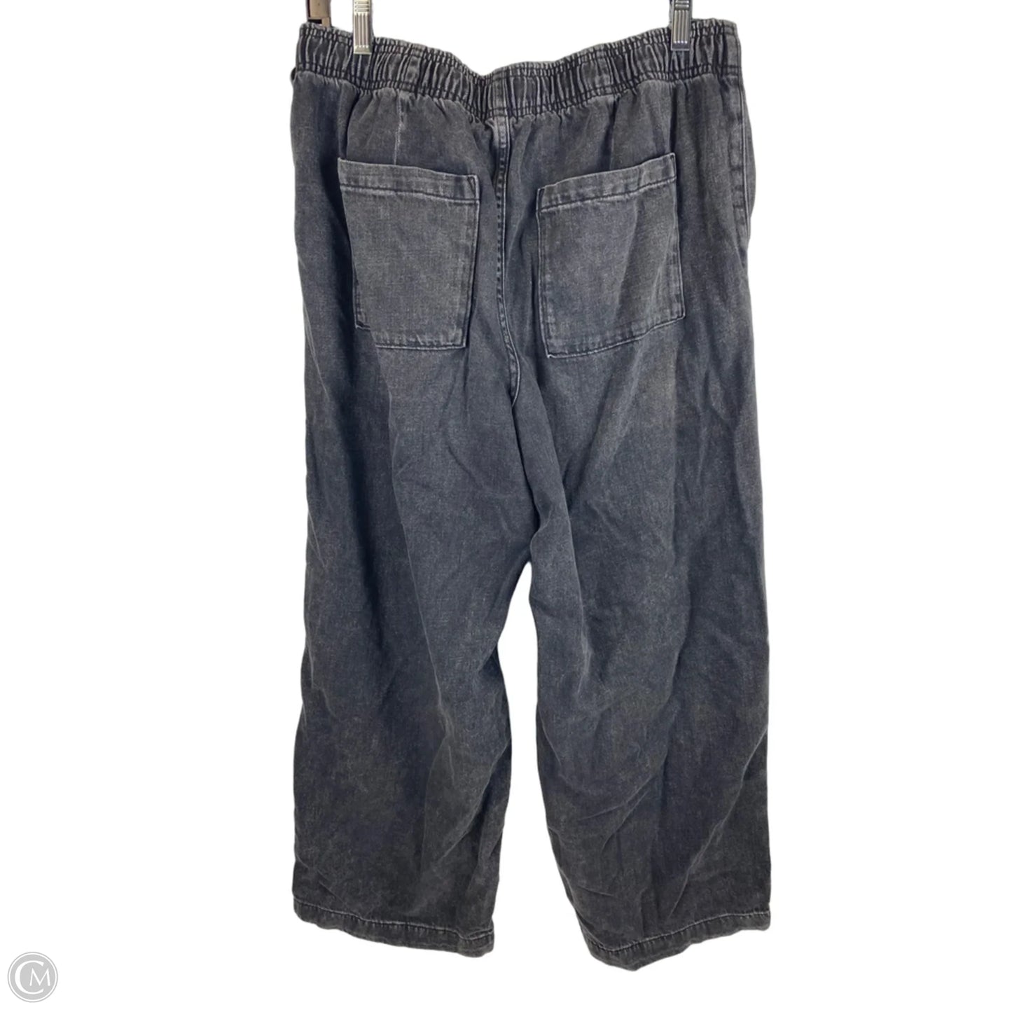 Jeans Wide Leg By Gap In Black Denim, Size: M