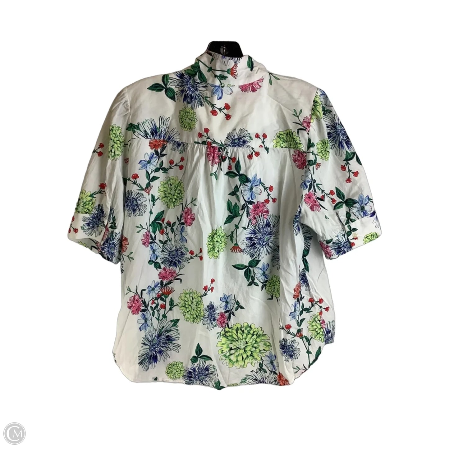 Top Short Sleeve By Loft In Floral Print, Size: L