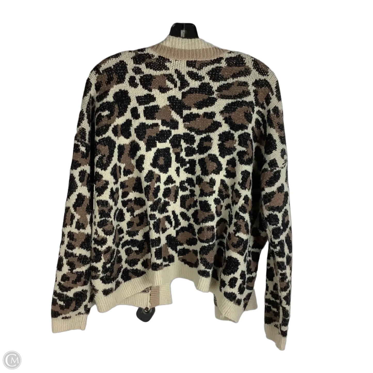 Sweater Cardigan By Line & Dot In Leopard Print, Size: S