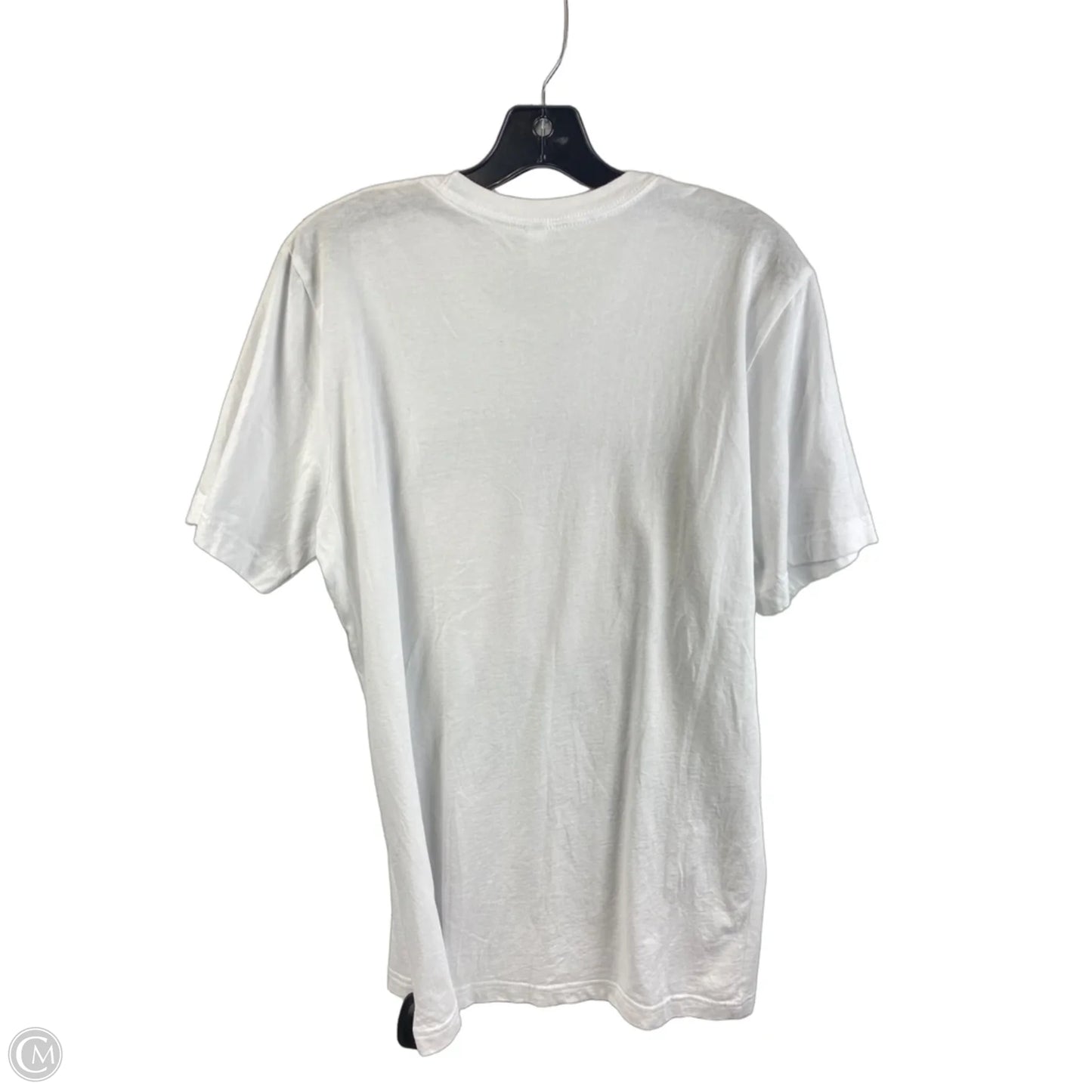 Top Short Sleeve By Canvas In White & Yellow, Size: L