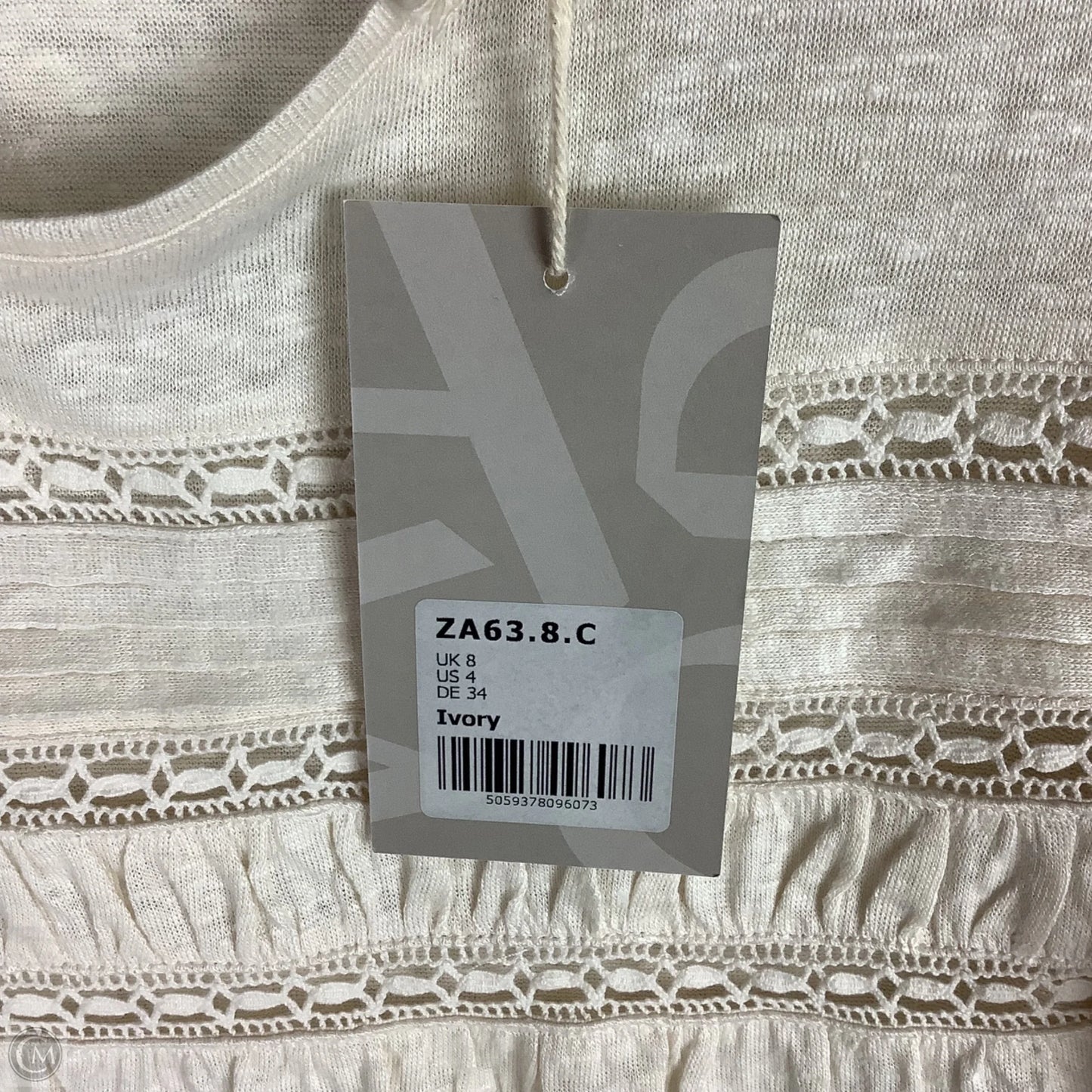 Top Long Sleeve By Cmc In Cream, Size: S (4)