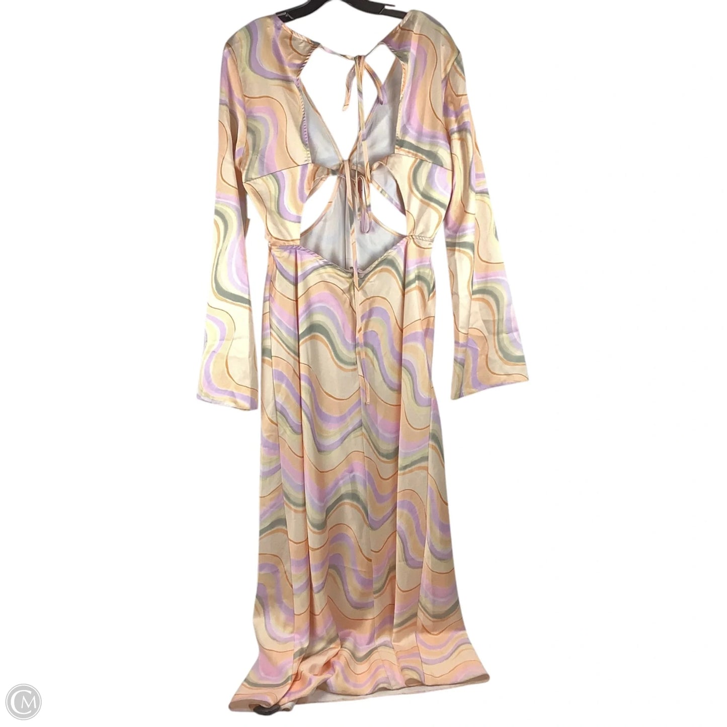 Dress Party Long By Top Shop In Orange & Purple, Size: 10