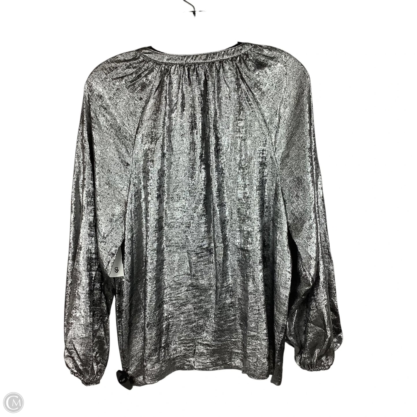 Top Long Sleeve By Old Navy In Silver, Size: L