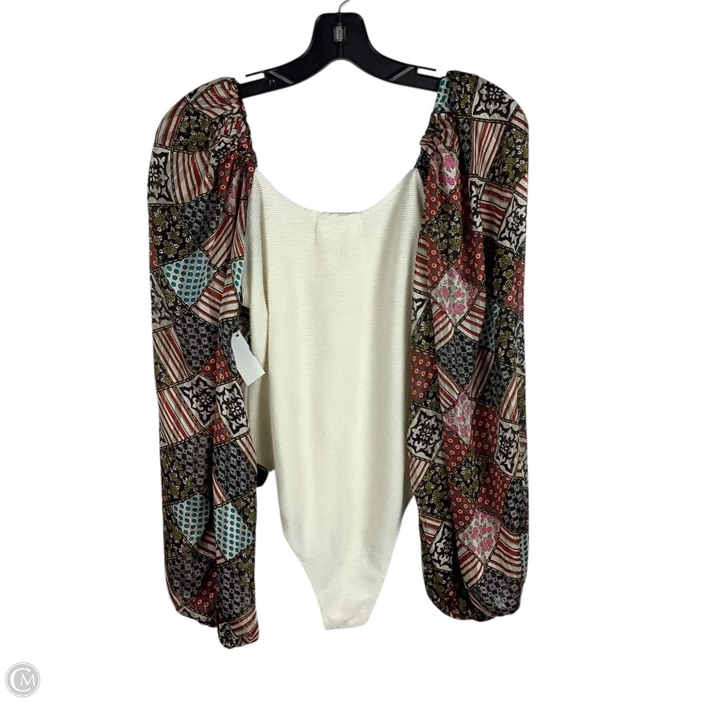 Top Long Sleeve By Clothes Mentor In Cream, Size: L