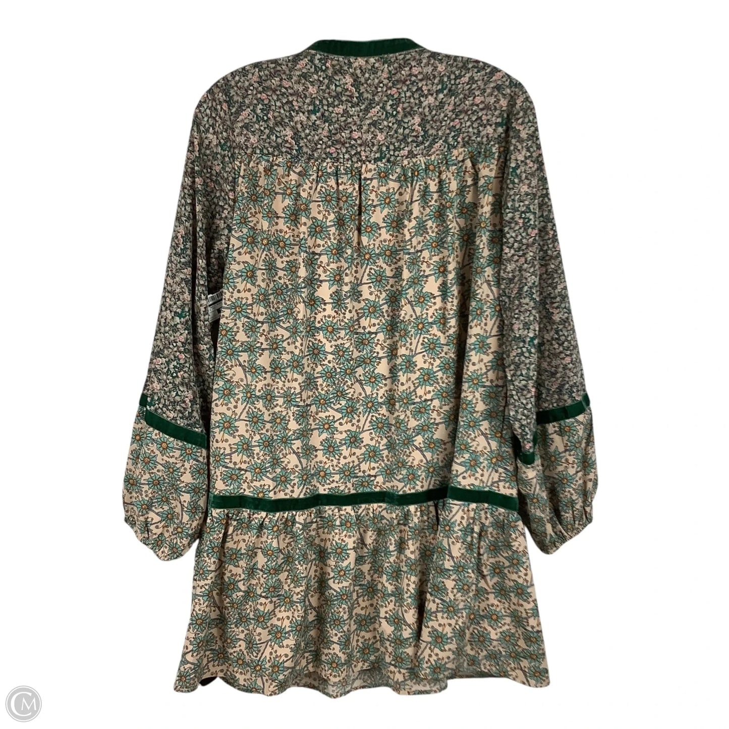 Dress Party Midi By Entro In Green & Tan, Size: S