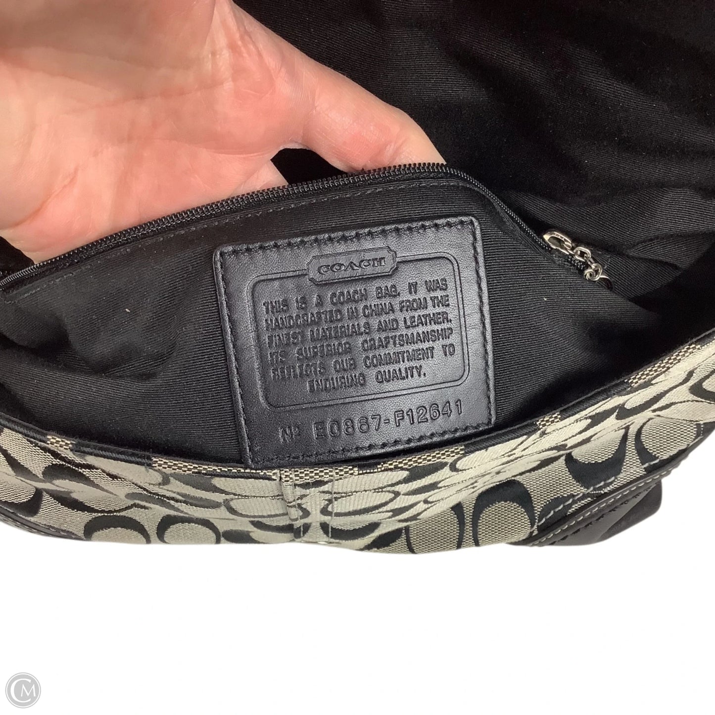 Handbag Designer By Coach, Size: Medium