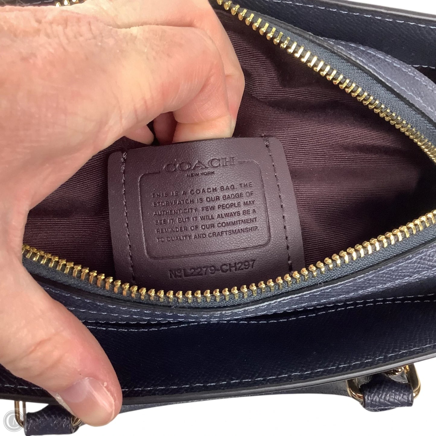 Crossbody Designer By Coach, Size: Medium