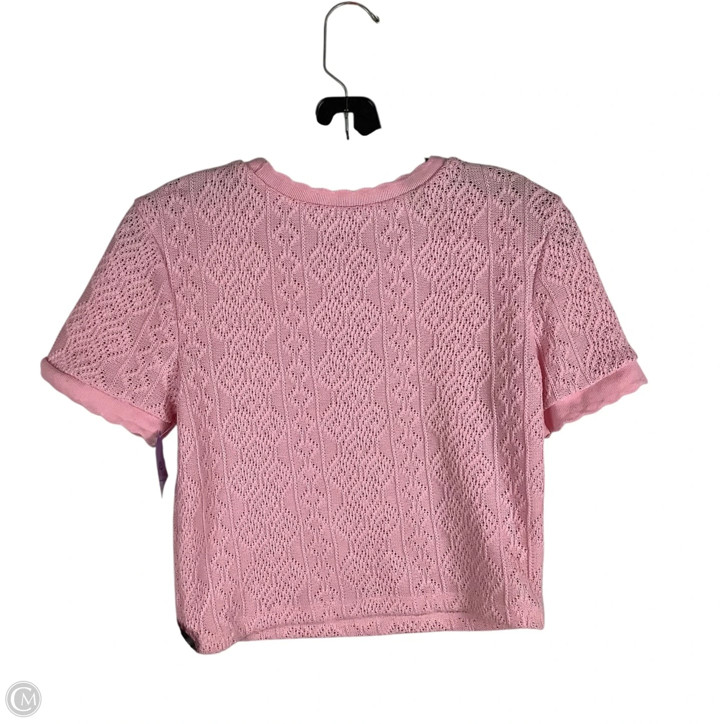 Top Short Sleeve By Zara In Pink, Size: M