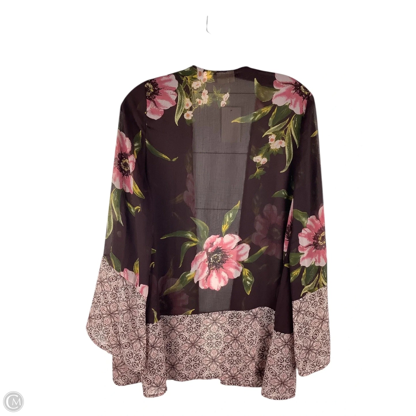 Kimono By Clothes Mentor In Brown, Size: M