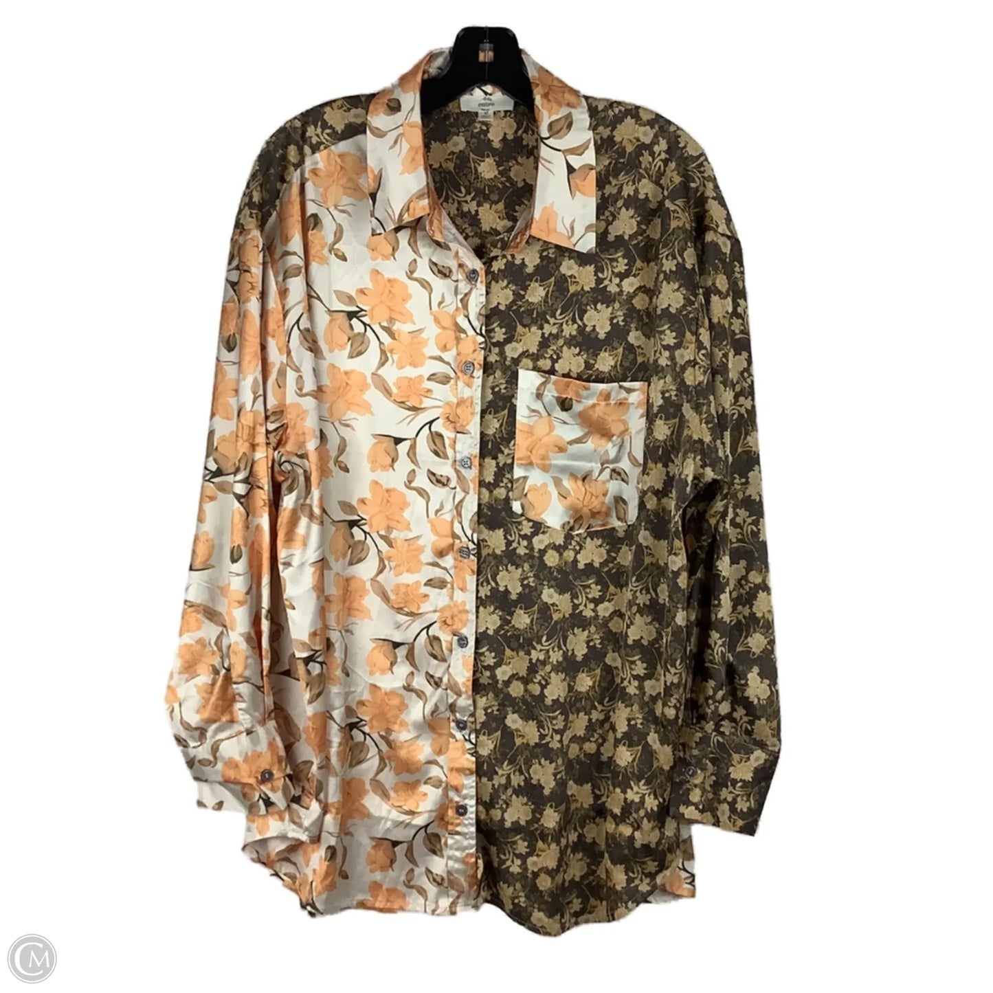 Top Long Sleeve By Entro In Floral Print, Size: M