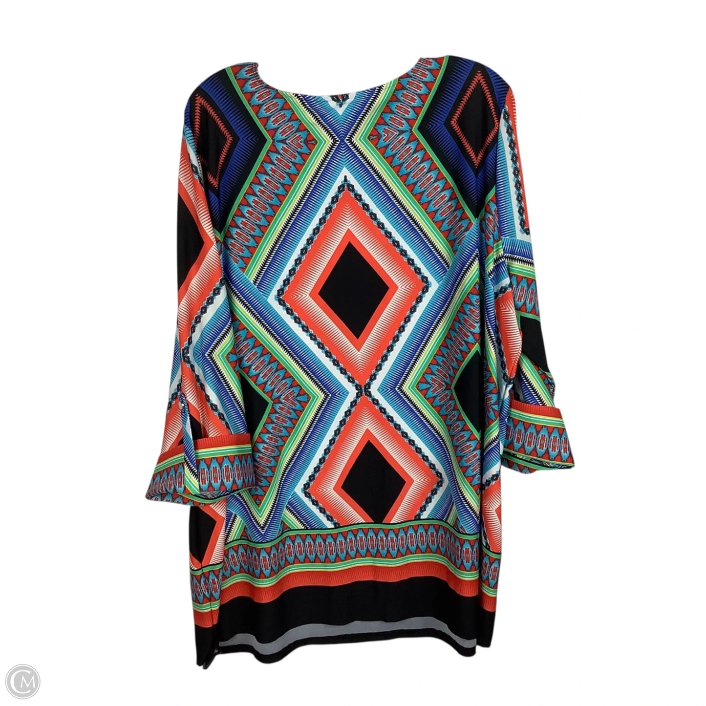 Top Short Sleeve By New Directions In Multi-colored, Size: 3x