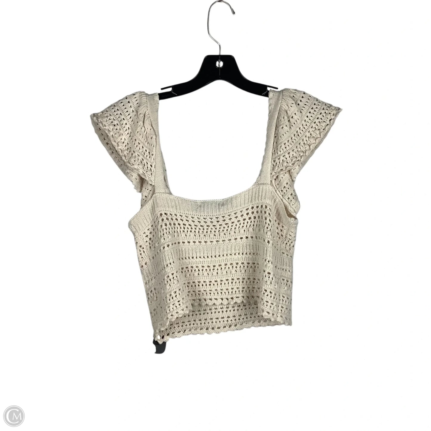 Top Short Sleeve By Clothes Mentor In Cream, Size: Xs