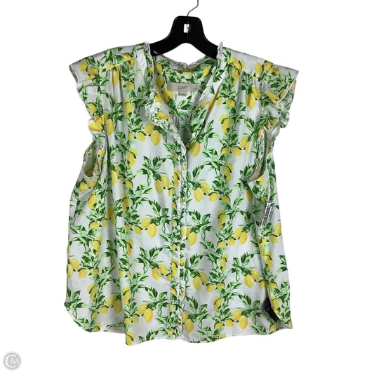 Top Sleeveless By Loft In Floral Print, Size: Xlp