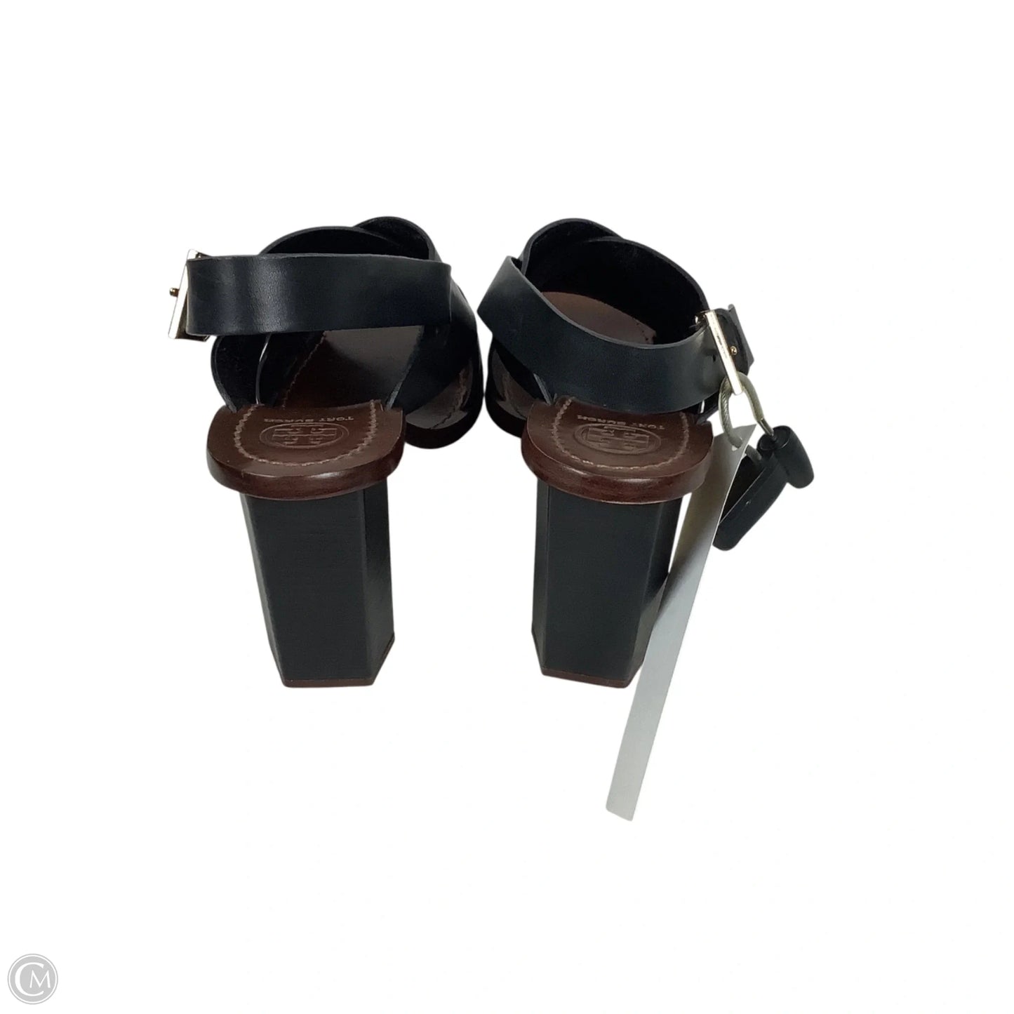 Sandals Designer By Tory Burch In Black & Brown, Size: 9