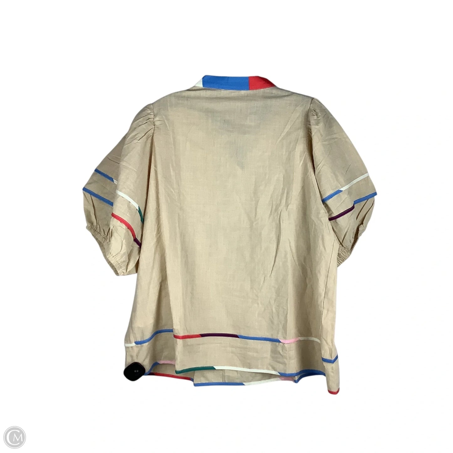 Top Short Sleeve By Cmc In Tan, Size: Xl