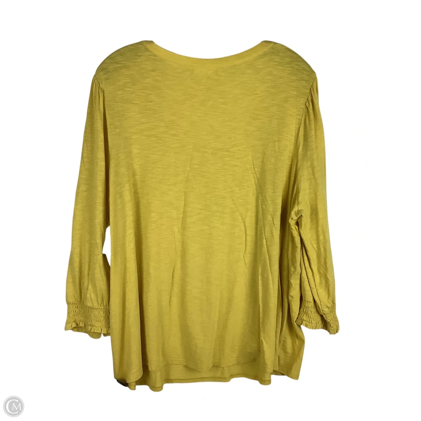 Top Long Sleeve By J. Jill In Yellow, Size: Xl