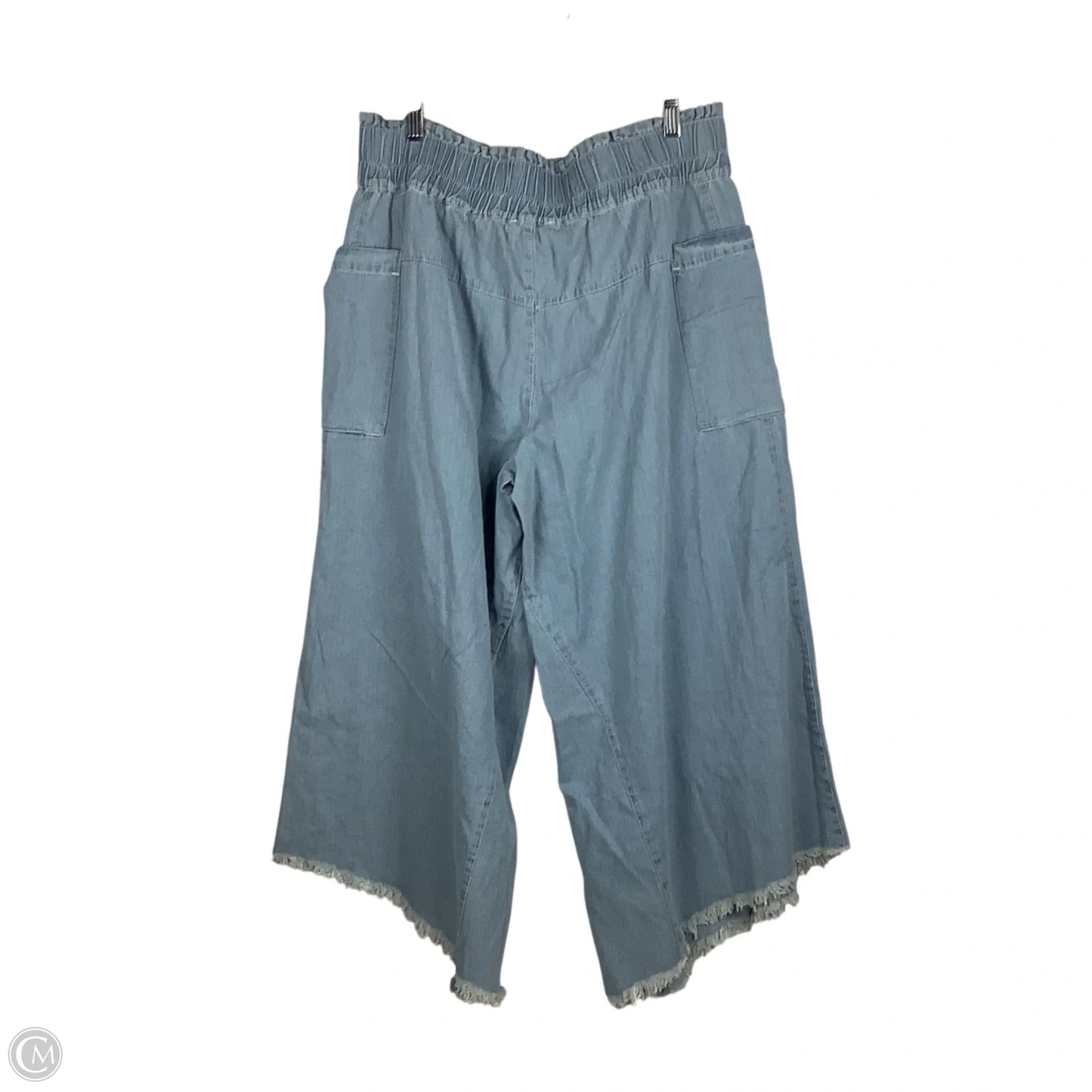Jeans Cropped By Umgee In Blue Denim, Size: L