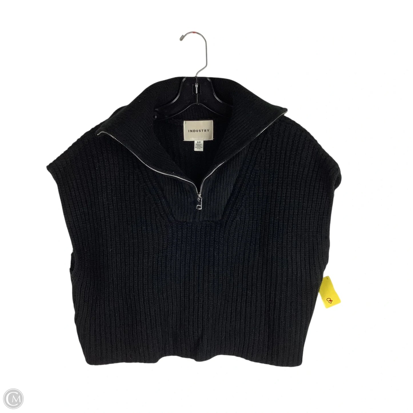 Sweater Short Sleeve By Industry In Black, Size: S