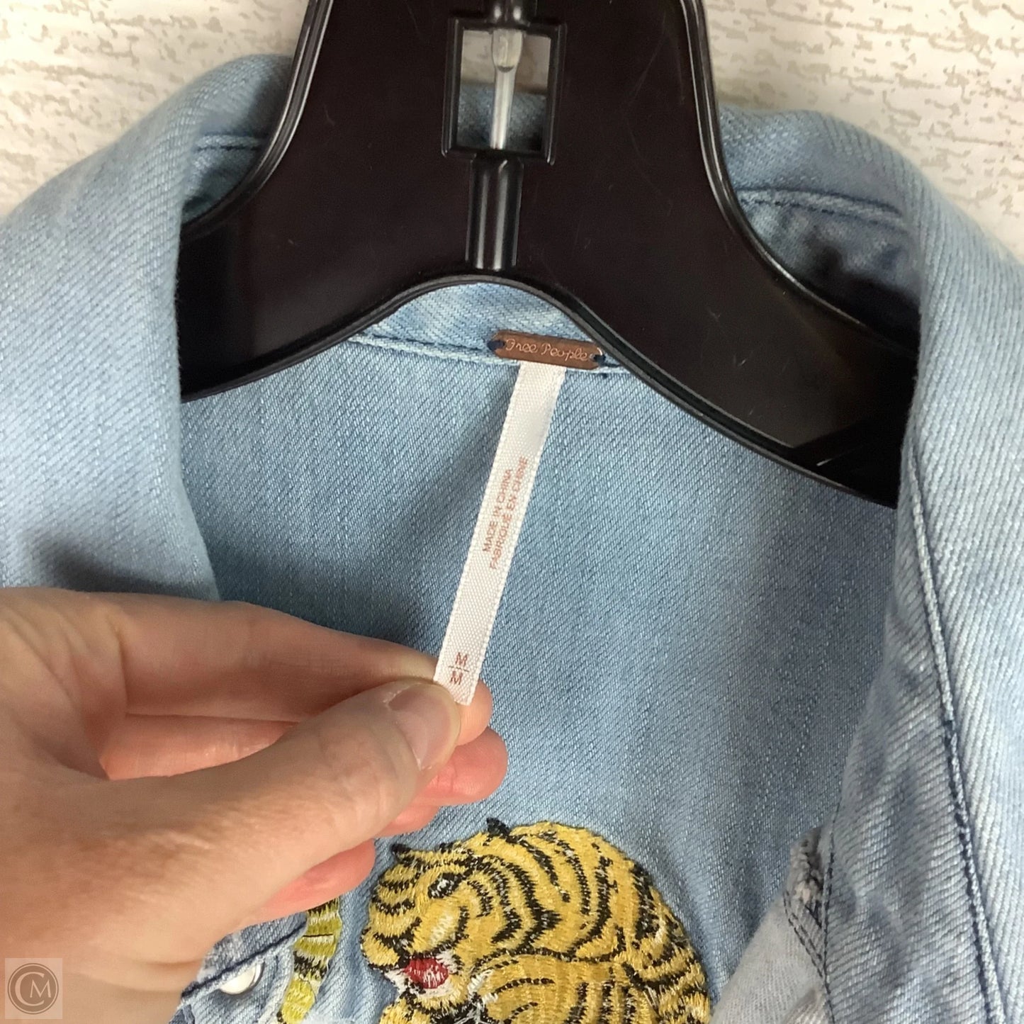 Shirt Jacket Denim By Free People In Blue Denim, Size: M