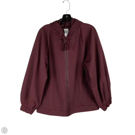 Athletic Jacket By Cmc In Maroon, Size: M