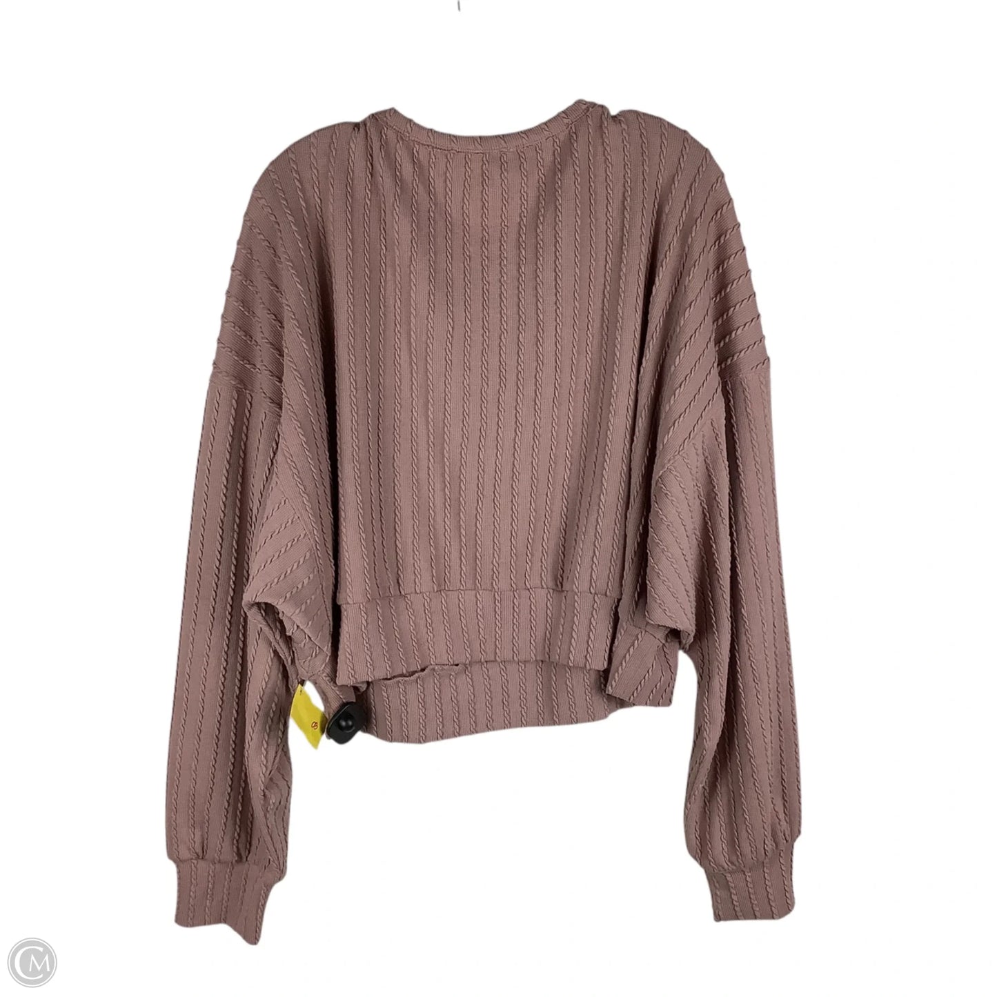 Top Long Sleeve By Peach Love Cream California In Pink, Size: L