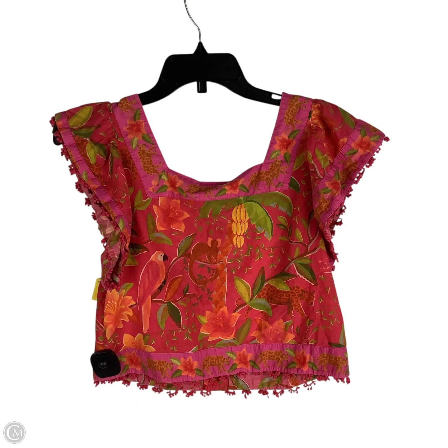 Top Short Sleeve By Farm Rio In Pink, Size: S