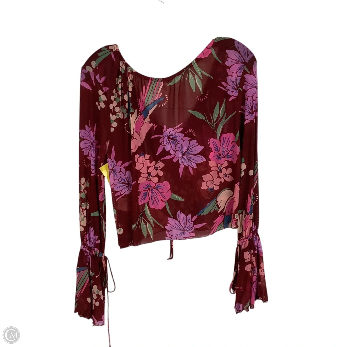 Top Long Sleeve By Free People In Floral Print, Size: Xs