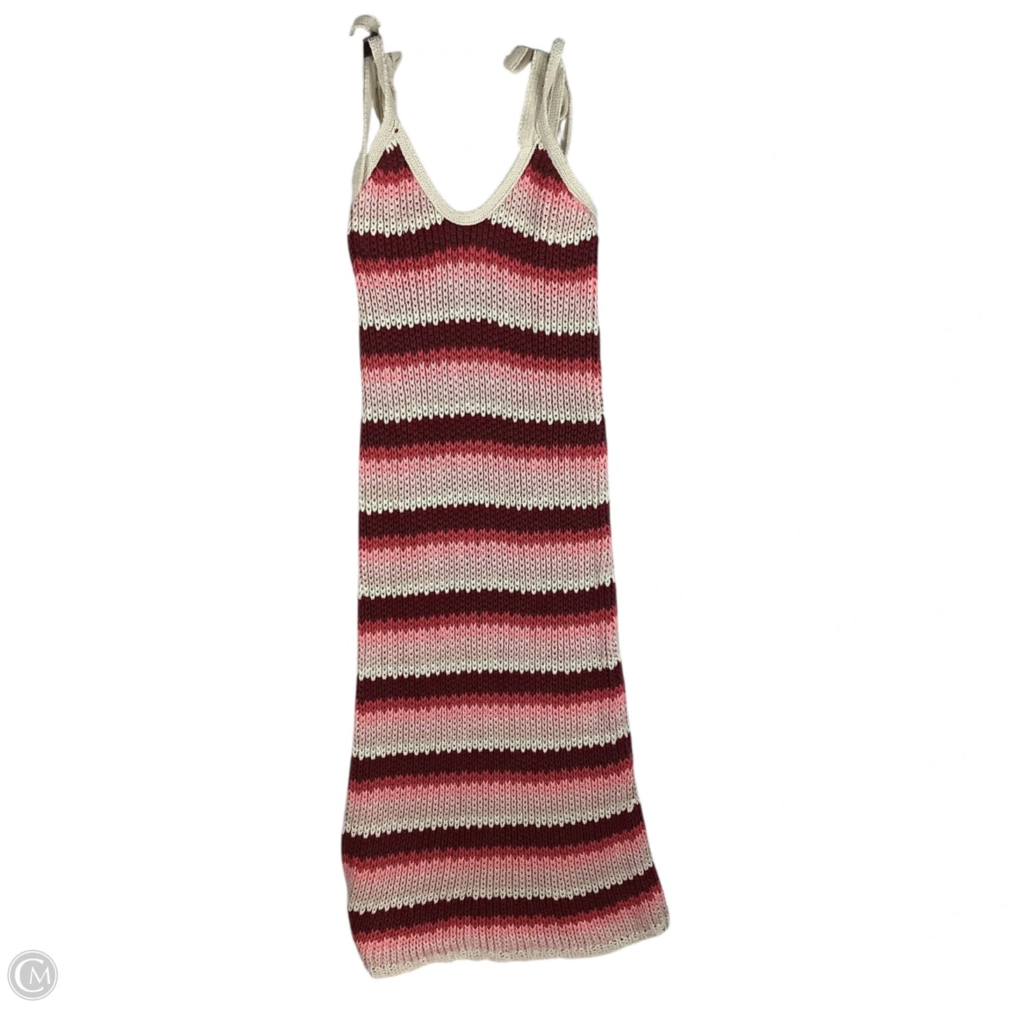 Dress Party Long By Zara In Pink & Red, Size: M