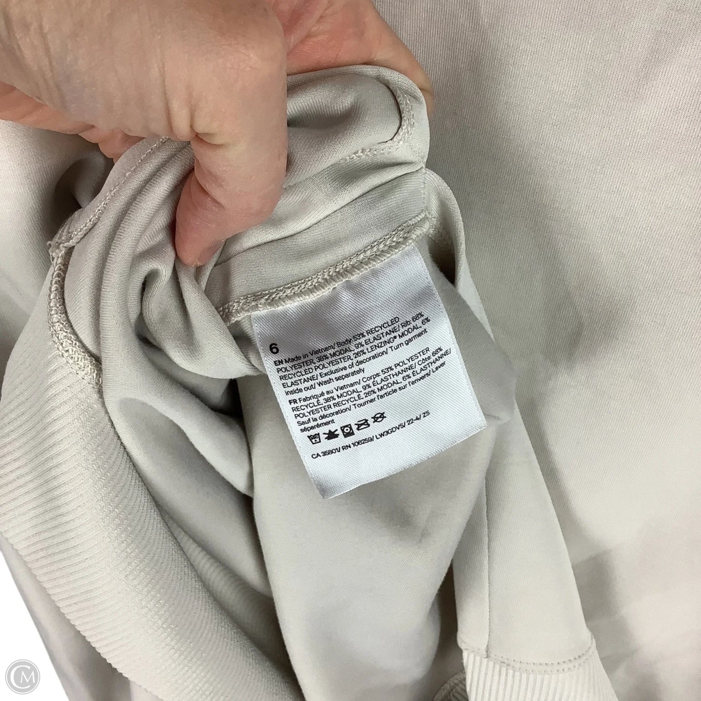 Athletic Sweatshirt Collar By Lululemon In Tan, Size: 6