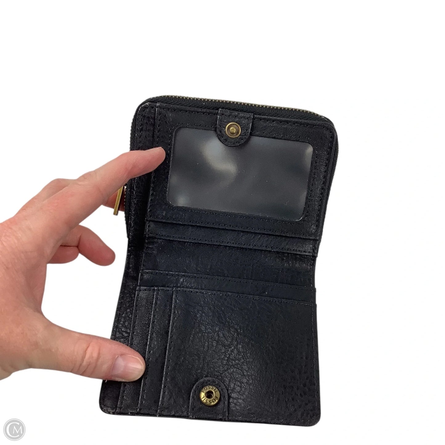 Wallet Leather By Fossil, Size: Small